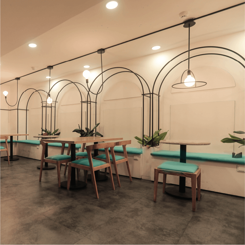 طراحی معماری داخلی کافه شرکت تبلیغات هوشمند تپسل - گروه طراحان نهاکی interior design tapsell cafe- nahaki design team