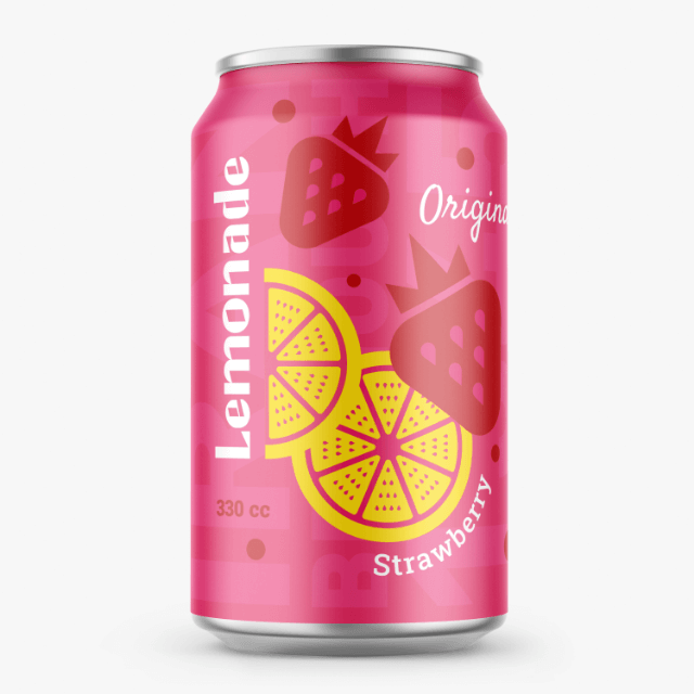 طراحی بسته بندی نوشیدنی لیموناد توت فرنگی بهنوش - استودیو برندینگ و خلاقیت نهاکی packaging design strawberry Lemonade behnoosh - nahaki design team